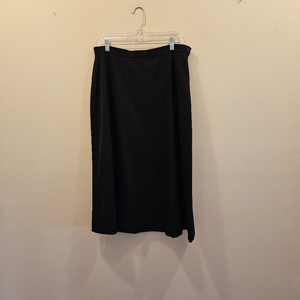 Women's Lauren Ralph‎ Lauren Black A-Line Full Lined Skirt Black Size 16